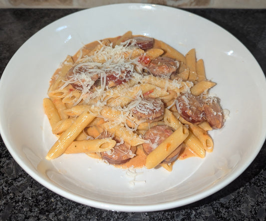 Creamy Olympus Mons Sausage Pasta