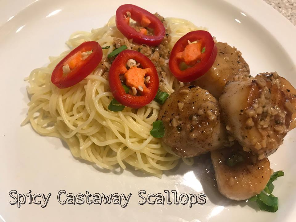 Spicy Castaway Scallops