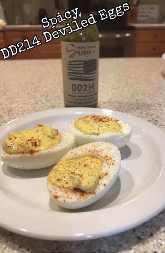 Spicy DD214 Deviled Eggs