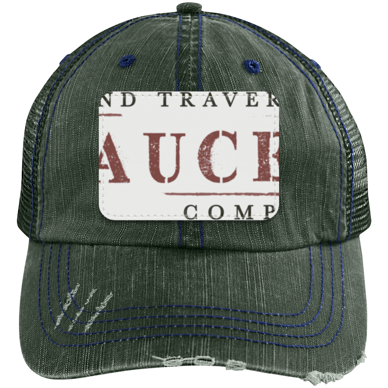 6990 Distressed Unstructured Trucker Cap - Patch